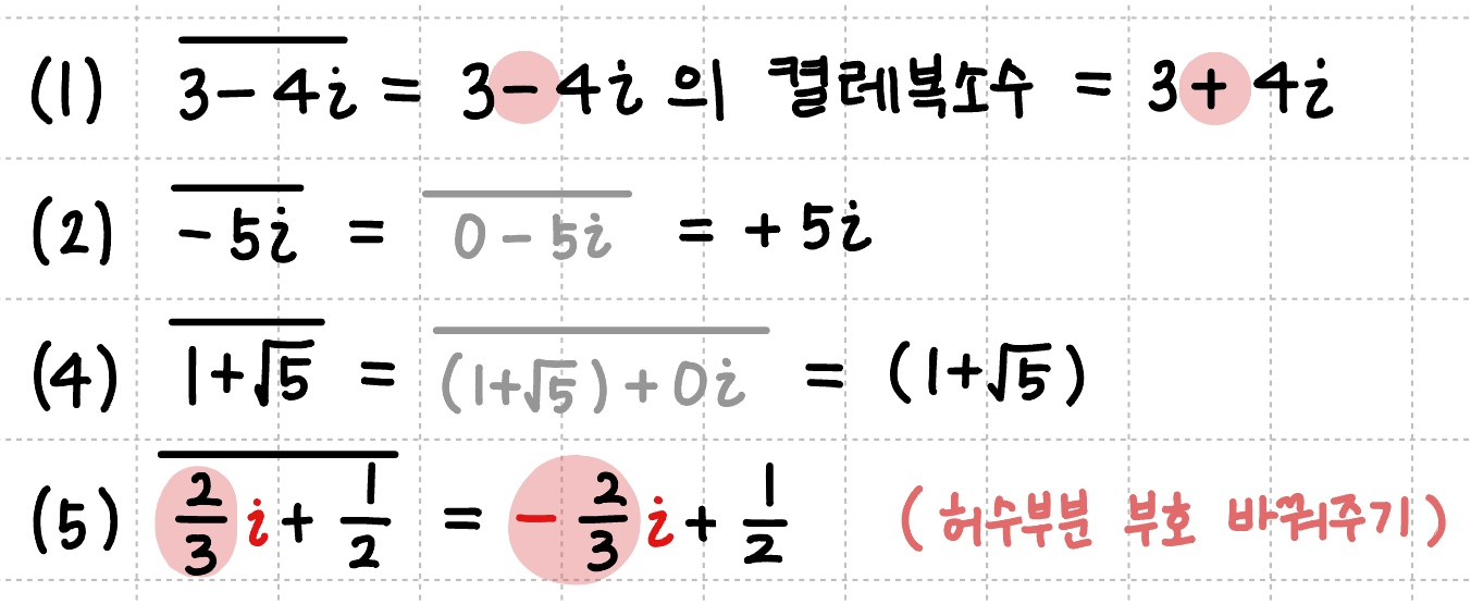 켤레복소수 관련 예제