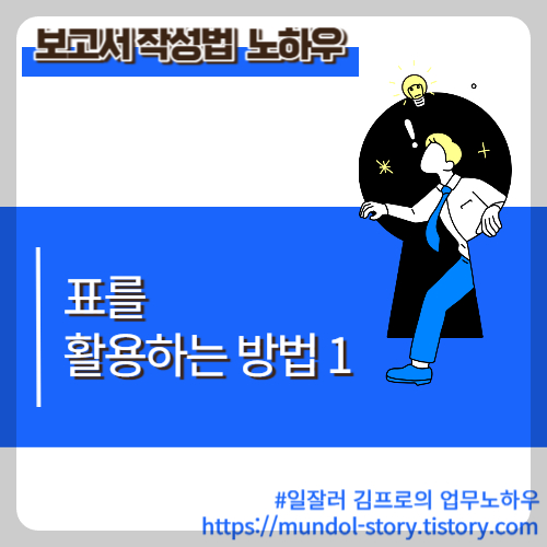 일잘러 보고서 작성법, 표를 활용하는 방법 첫번째 포스트의 썸네일
