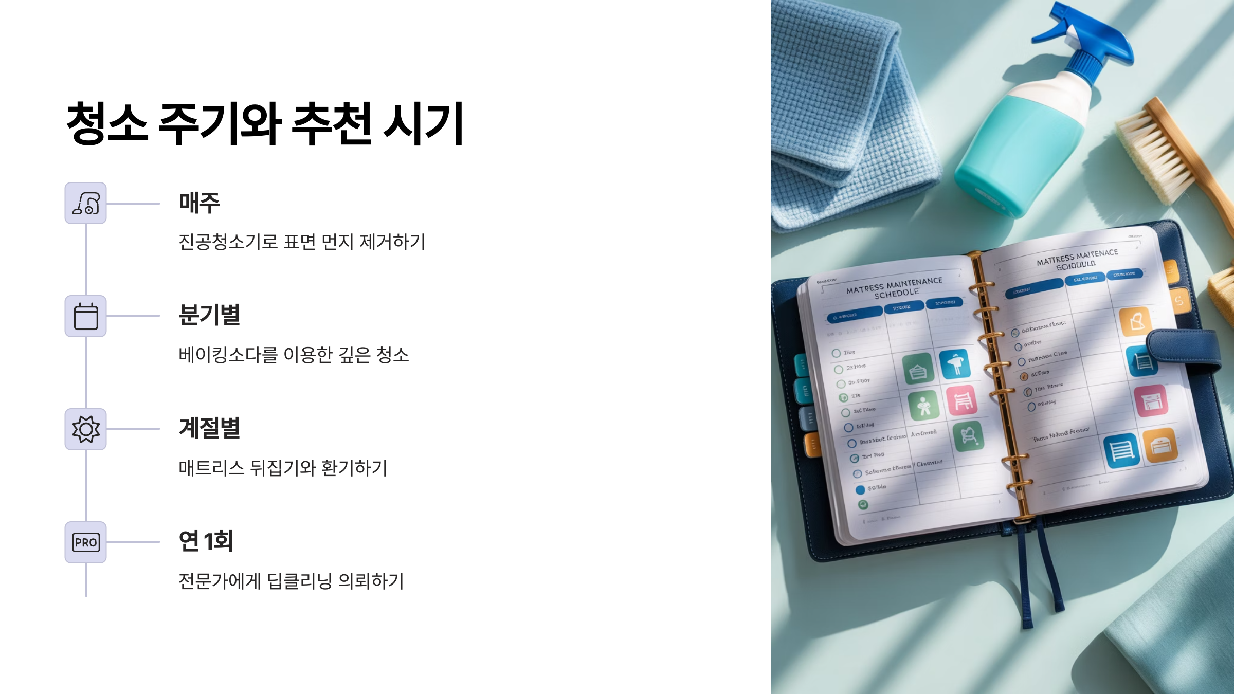 📅 청소 주기와 추천 시기
