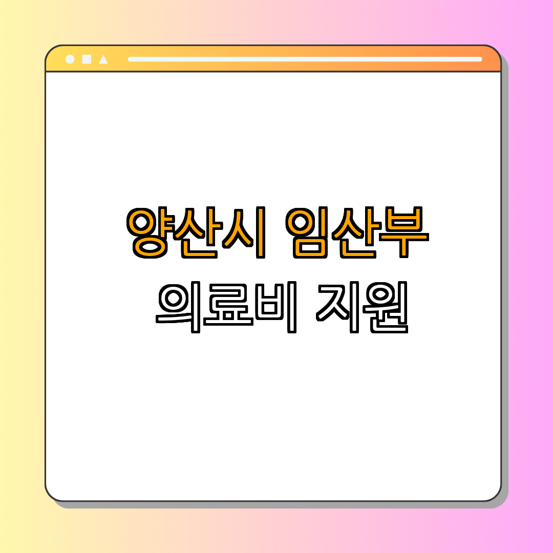 경상남도 양산시 임산부 의료비 지원 ｜ 신청방법 소개 ｜ 고위험 임신 관리 ｜ 재정적 부담 완화 ｜ 2024년도 변경사항 반영 ｜ 총정리