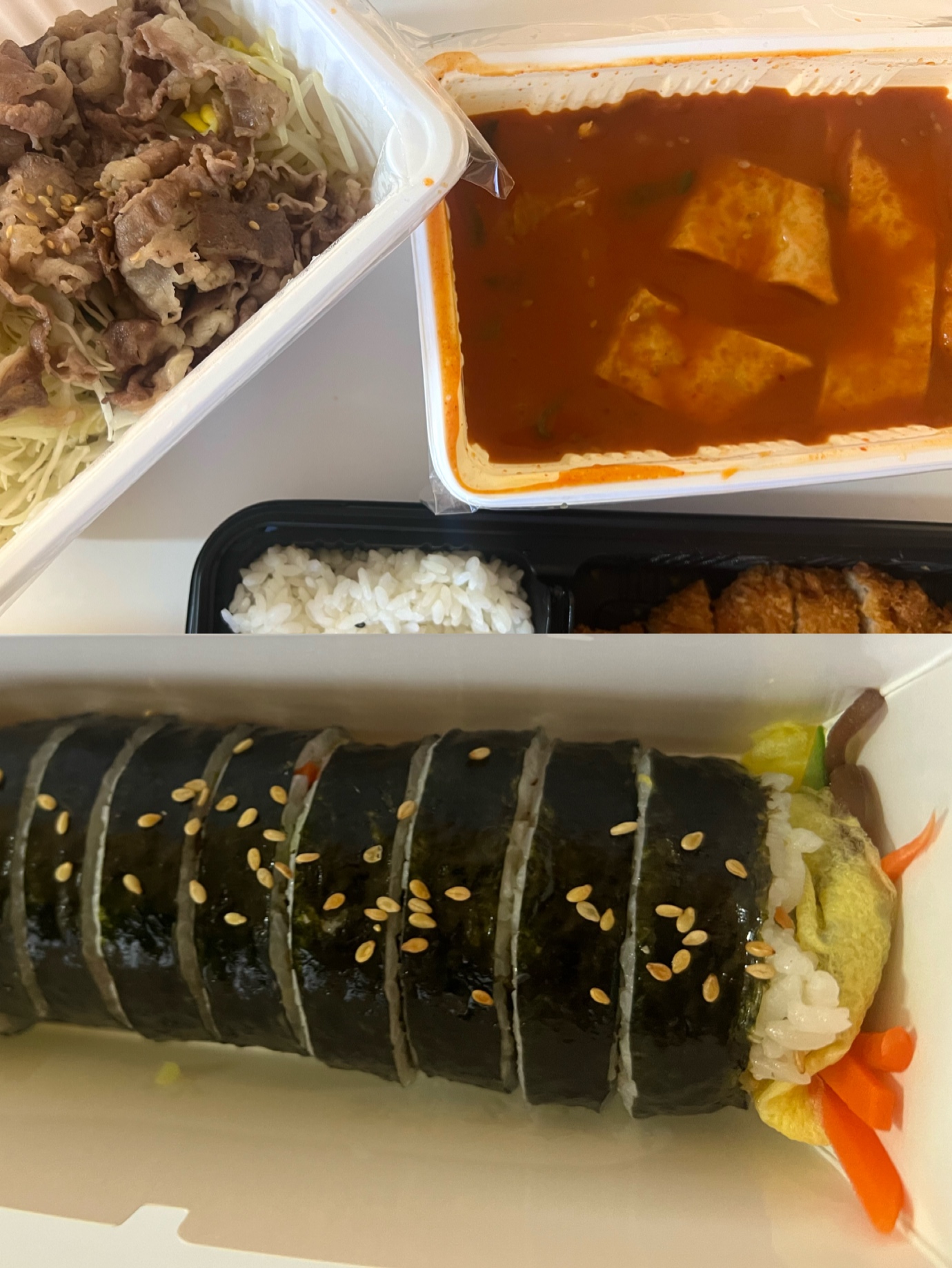 야채김밥-떡볶이