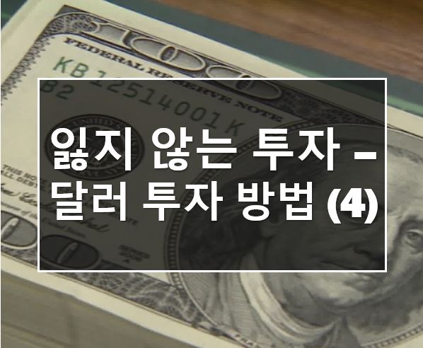  잃지 않는 투자 - 달러 투자 방법 (4)