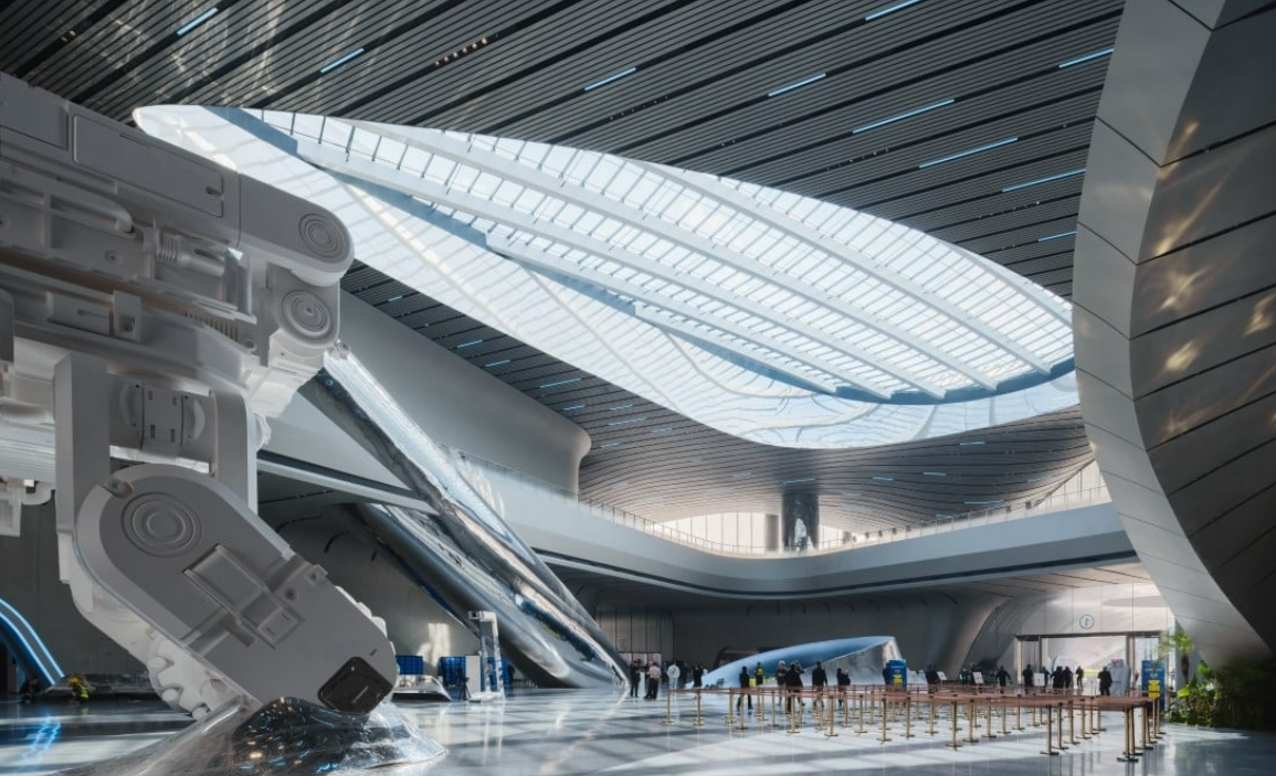 자하 하디드만의 독특함...청두과학소설박물관 (ZHA) VIDEO: Zaha Hadid Architects Designs Futuristic Science Fiction Museum in China That “Floats” on Water