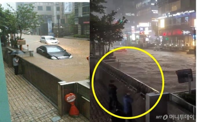 [#폭우 피해] 주차장 침수 막은 강남 빌딩의 &#39;홍수 방어막&#39;은 신의 한 수