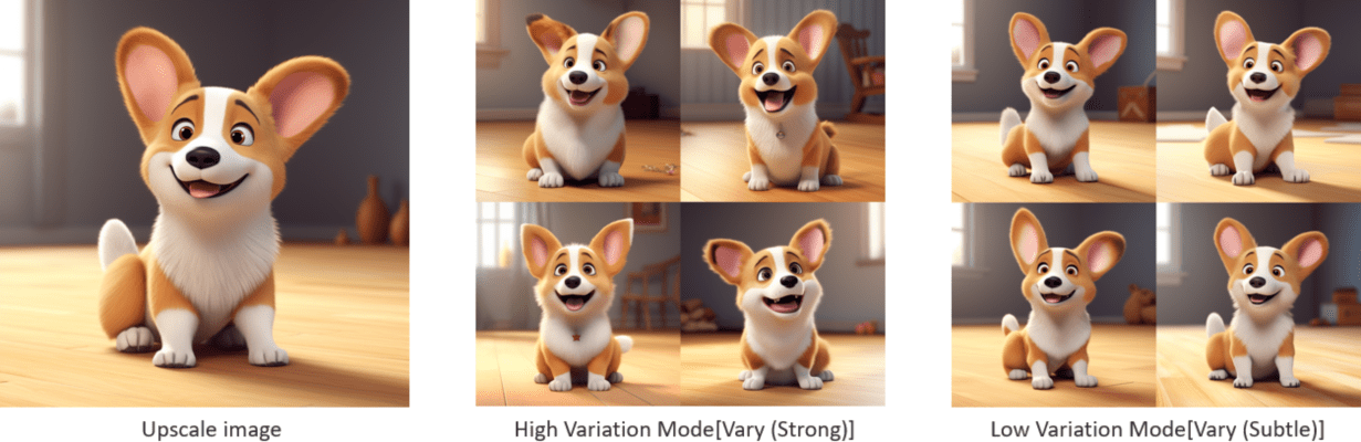 미드저니-Highvariationmodel-lowvariationmode