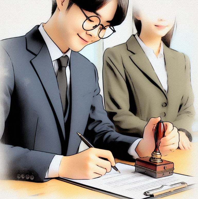 도장 찍는 사람