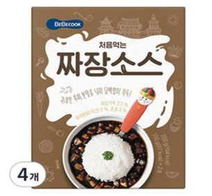 베베쿡 처음먹는 덮밥 소스&#44; 짜장&#44; 200g&#44; 4개