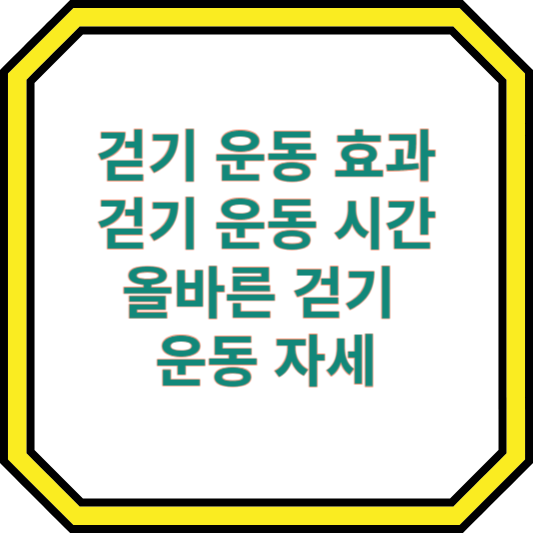 걷기 운동 효과