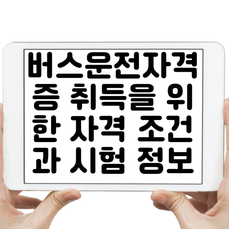 버스운전자격증 취득을 위한 자격 조건과 시험 정보, 5분 만에 알아보자