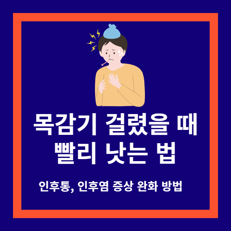  목감기 빨리 낫는 법, 목감기에 좋은 음식과 약, 인후통 인후염 완화 방법까지