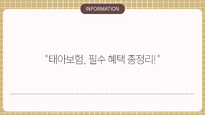 태아보험 상품 관련 이미지
