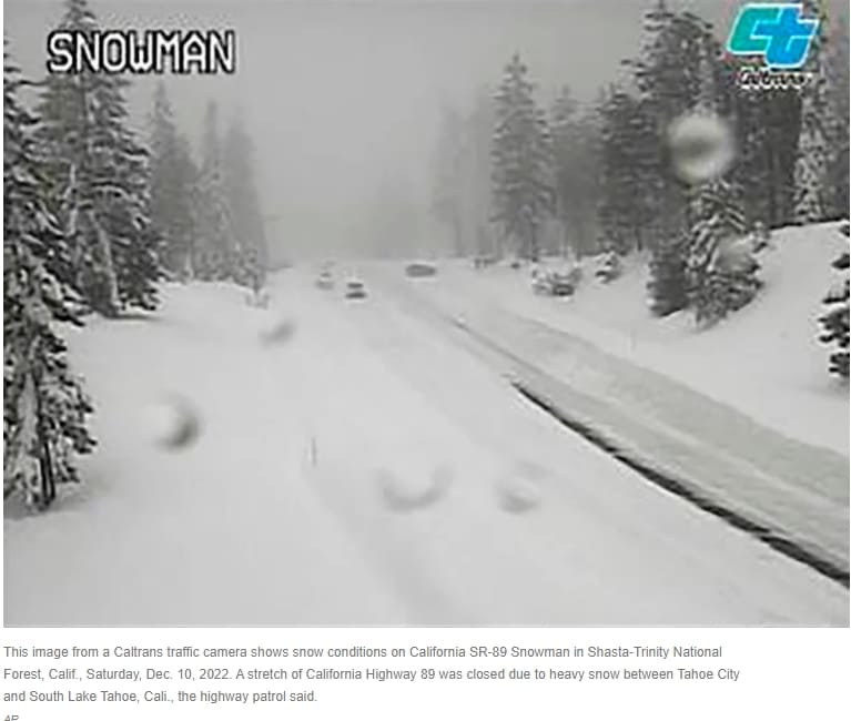 Storm Slams California - huge snow storm