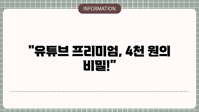 유튜브 프리미엄 요금 인도 월 4,000원대 가능할 이유