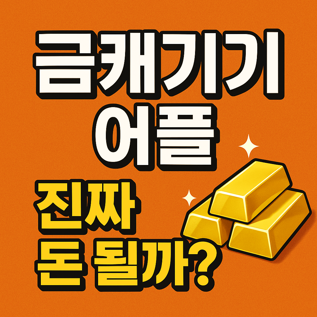 금캐기 어플 진짜 돈 될까? 사기 피하고 앱테크 성공하는 법