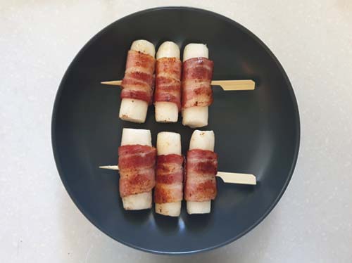  간단 술안주  '베이컨 떡말이' 만들기 / Bacon Wrapped Rice Cakes
