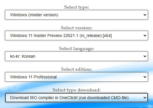 Windows 11 Insider Preview 22621.1 다운로드 방법