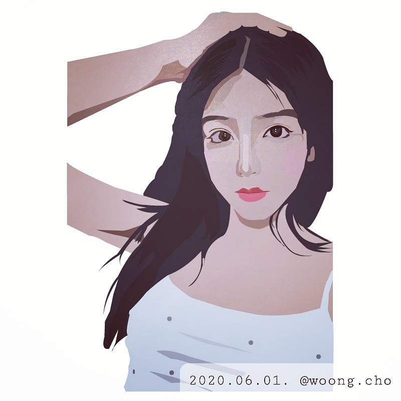  2020.06.01. woman face illustration art work