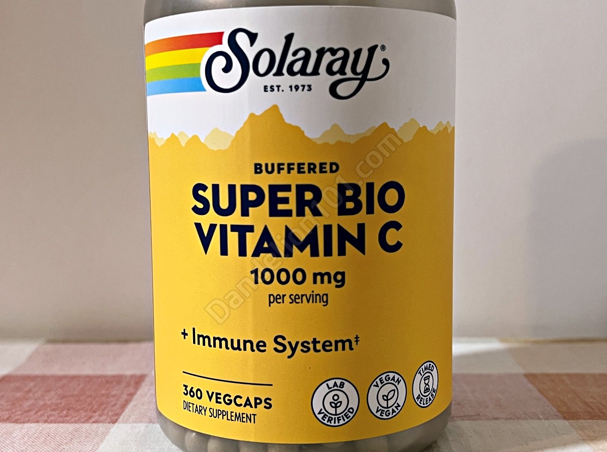솔라레이 슈퍼 바이오 비타민 C 1000mg (Solaray Super Bio Vitamin C 1000mg) 정면 라벨