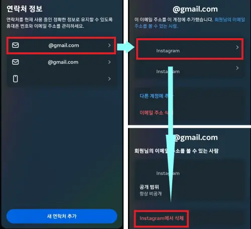 인스타그램-계정에-등록된-이메일을-삭제하는-사진