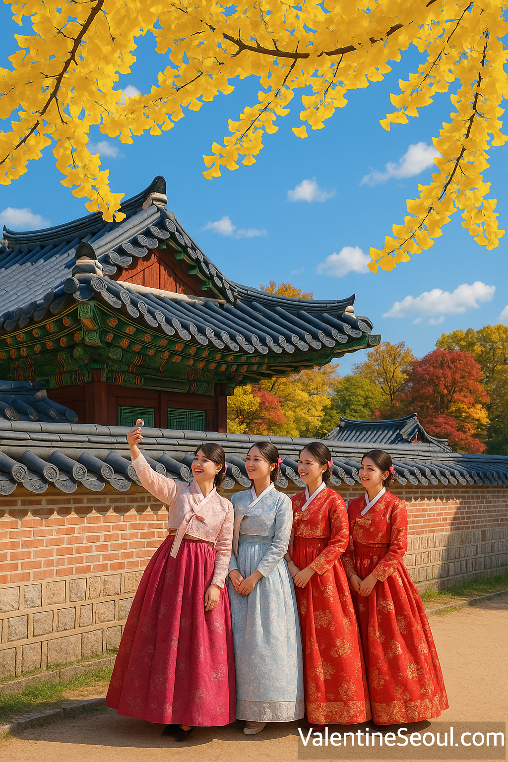 Amisan Hill & Jagyeongjeon Hall's Flower Wall (峨嵋山 & 慈慶殿 꽃담)