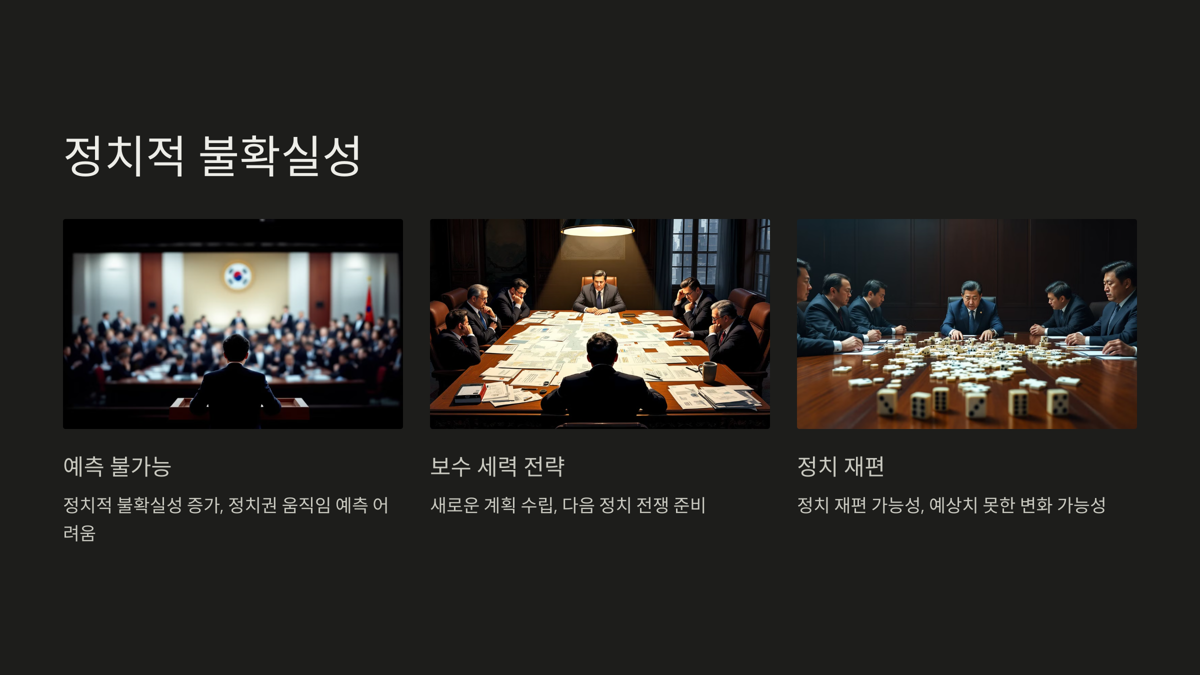 윤석열 탄핵 후 정치적 불확실성