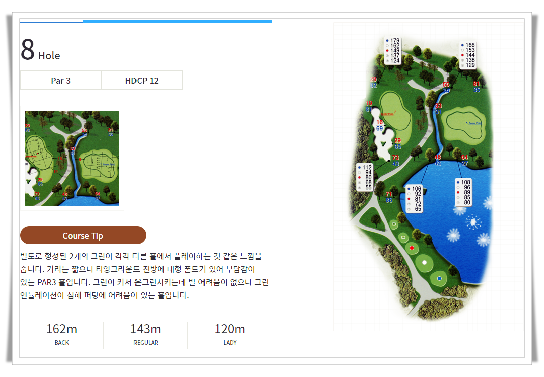 서서울CC 레이크 코스 8번 홀