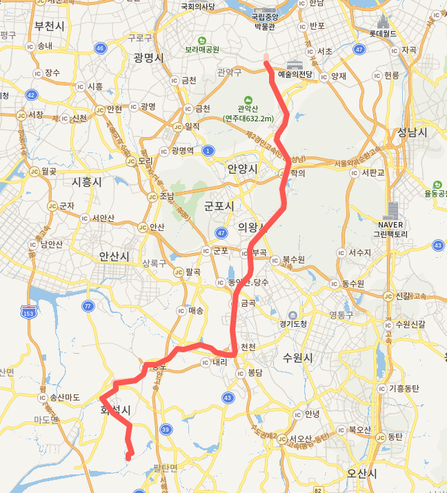  1008번버스시간표, 노선 사당역,화성시청, 현대기아연구소