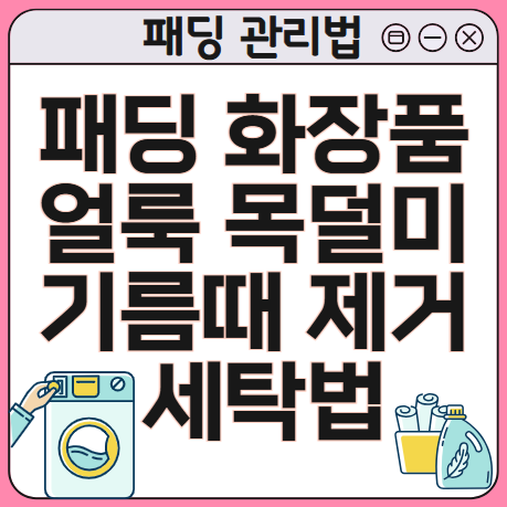 패딩-화장품-얼룩-목덜미-기름때-제거-세탁법