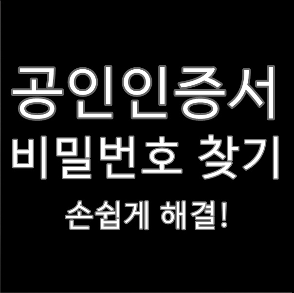 찾기 어렵지 않아! 공인인증서 비밀번호 17