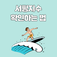  서핑지수 확인하는 법