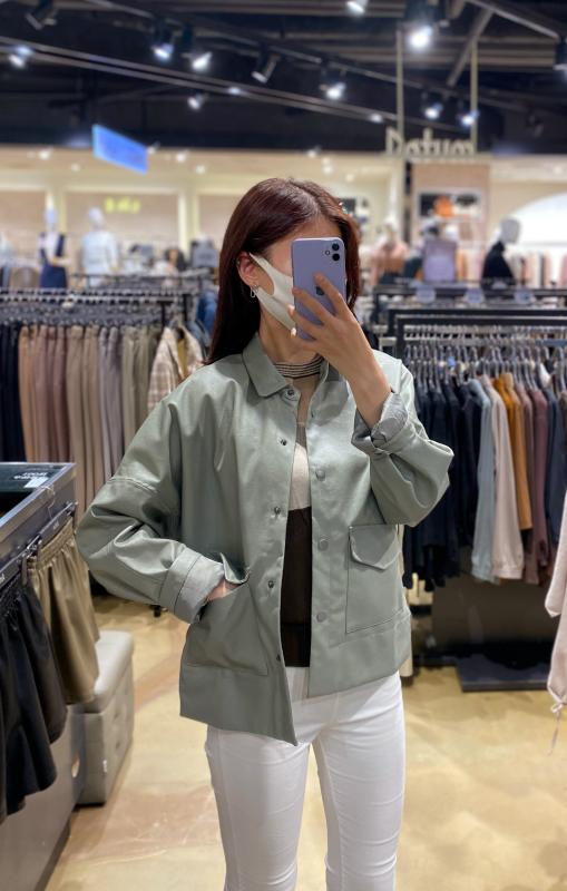 데이텀 카라 가죽레더 재킷 DAJQ21T11