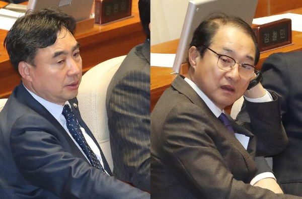 윤석관 의원(왼쪽) , 이성만 의원(오른쪽)과 윤관석 의원(왼쪽)이 돈봉투로 정치적 탄압을 받고 있다. 이성만(오른쪽)