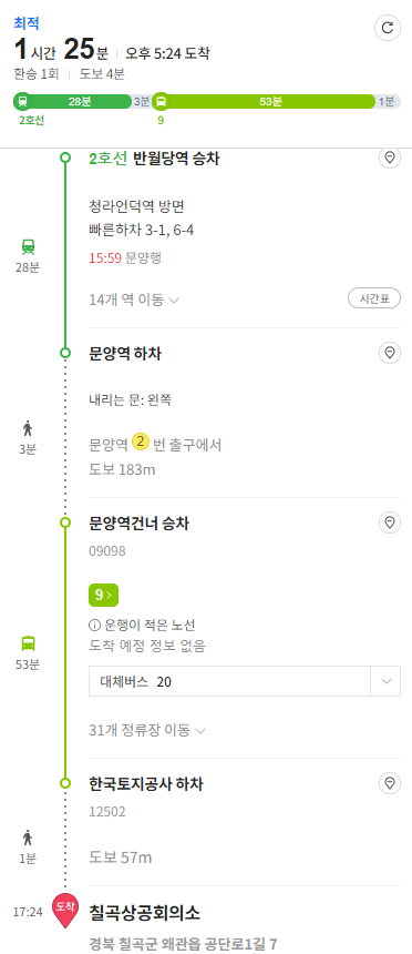  대구에서 칠곡 상공회의소 대중교통으로 가는 방법: 무조건 기차 타야 함, 컴활시험 상공회의소 칠곡