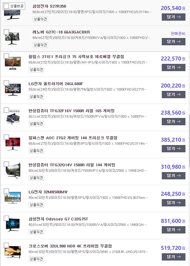  파생된 모니터 패널 PLS, PVA, MVA, AH-IPS의 차이점