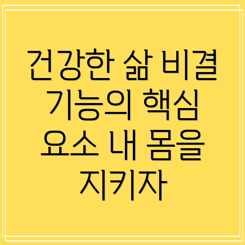 인체의 기능