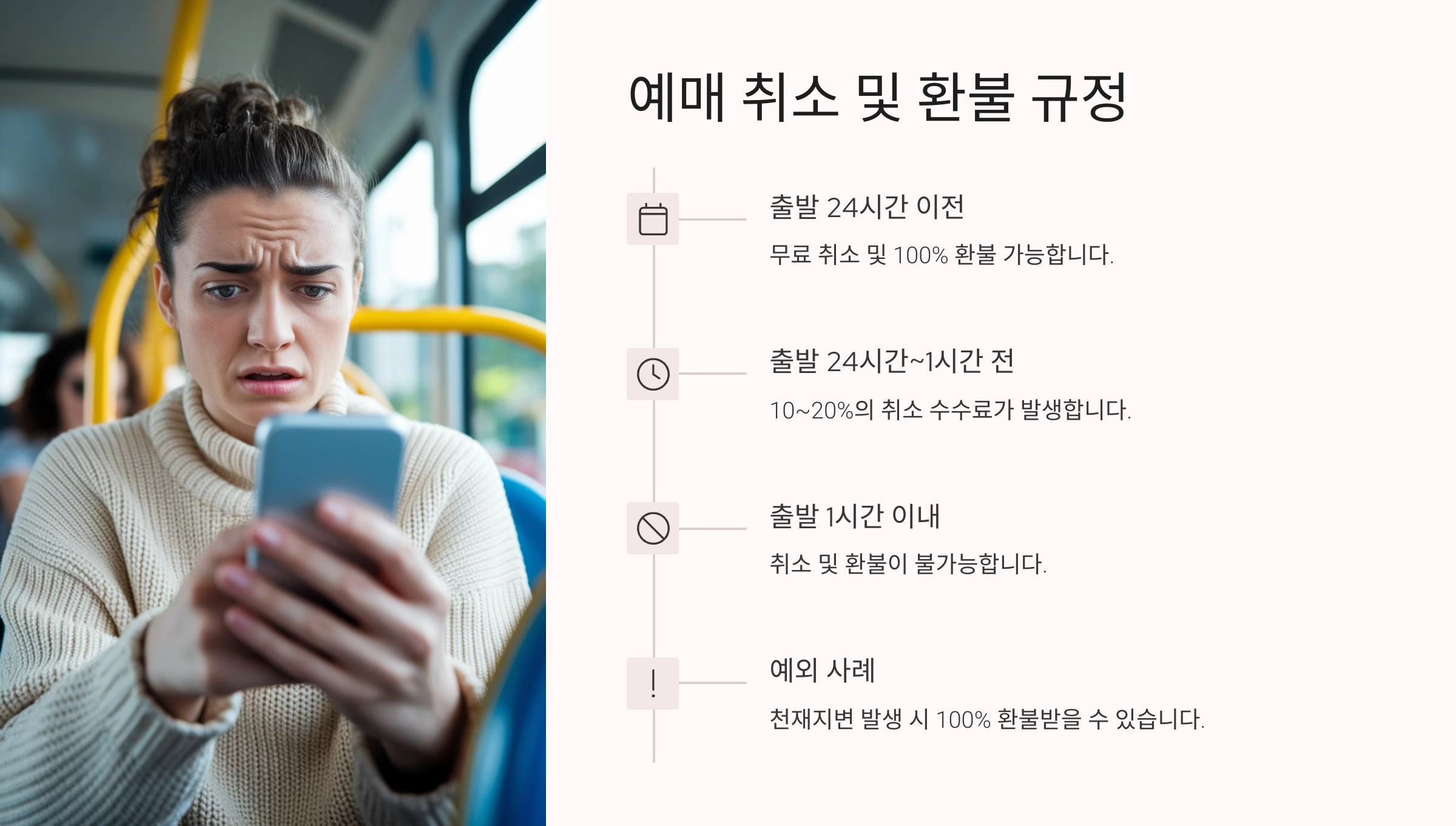 예매 취소 및 환불 규정