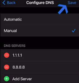 iPhone에서 DNS 변경