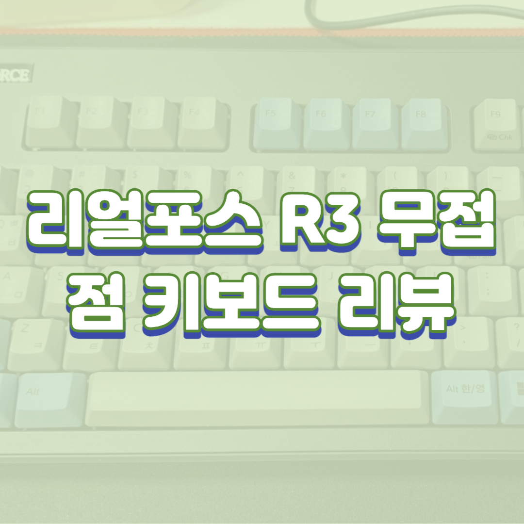  리얼포스 R3 무접점 키보드 리뷰(토프레, 노뿌 키감 비교)