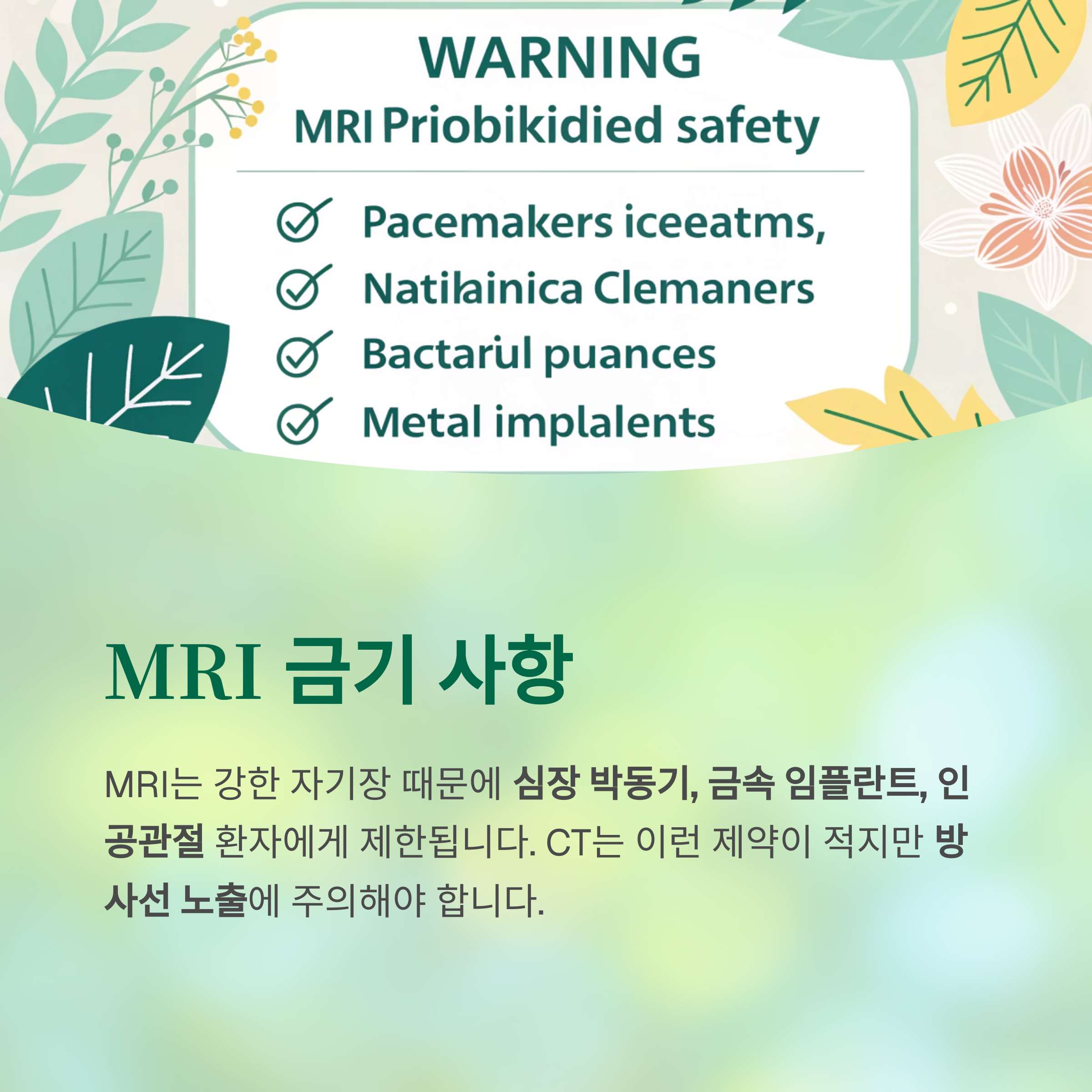 CT와 MRI의 결정적 차이, 정확도와 선택 기준 완결판 - CT와 MRI, 언제 어떤 검사를 받아야 할까? - 환자 상태 따라 MRI는 금기일 수 있다 CT와 MRI의 결정적 차이, 정확도와 선택 기준 완결판 - CT와 MRI, 언제 어떤 검사를 받아야 할까? - 환자 상태 따라 MRI는 금기일 수 있다