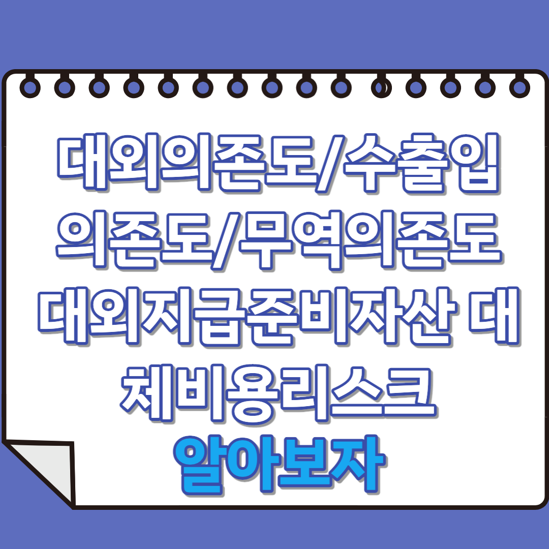 대외의존도/수출입의존도/무역의존도 대외지급준비자산 대체비용리스크 썸네일