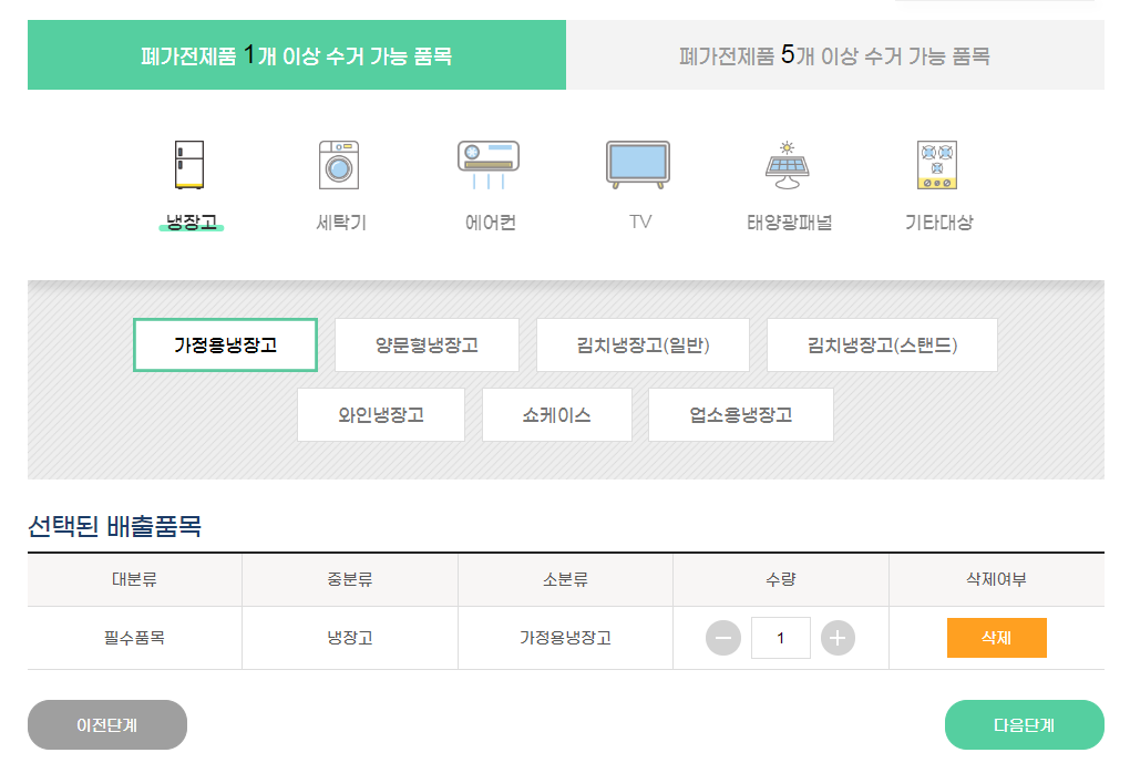 폐가전무상수거