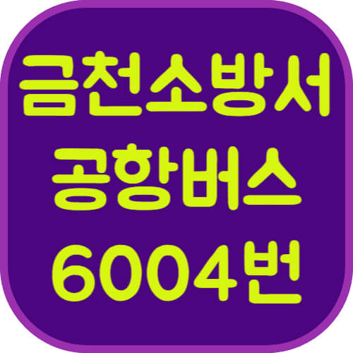 금천소방서-6004번-공항버스-이미지