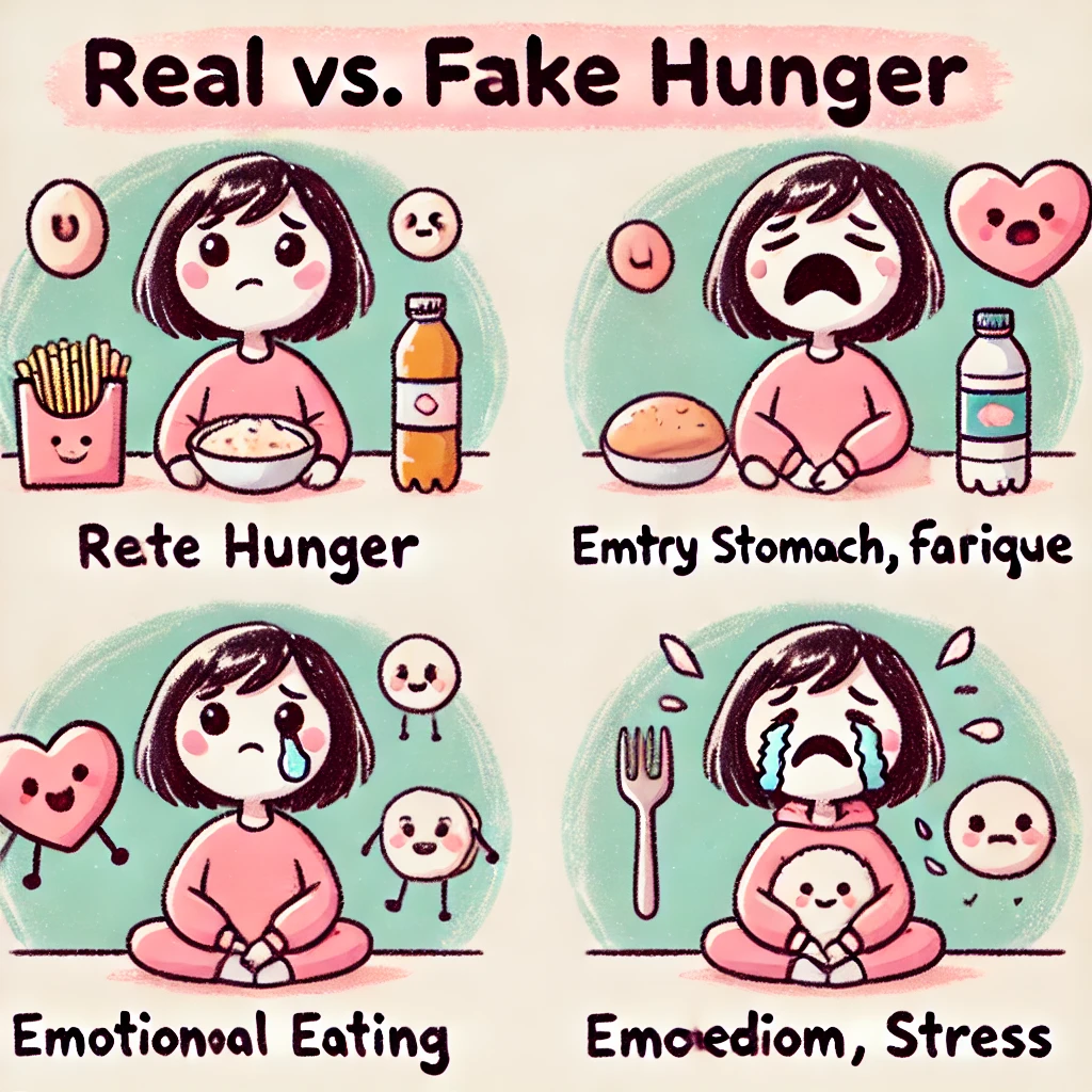 🤔 가짜 배고픔 vs 진짜 배고픔! 헷갈리지 말고 구별하는 방법 💡