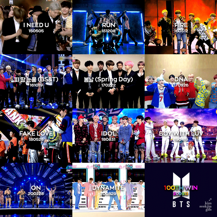  BTS 방탄소년단 첫 1위와 100번째 1위
