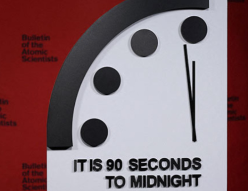 알트태그-미국의 핵과학자회가 만든 지구 종말시계. 종말까지 90초가 남았다.