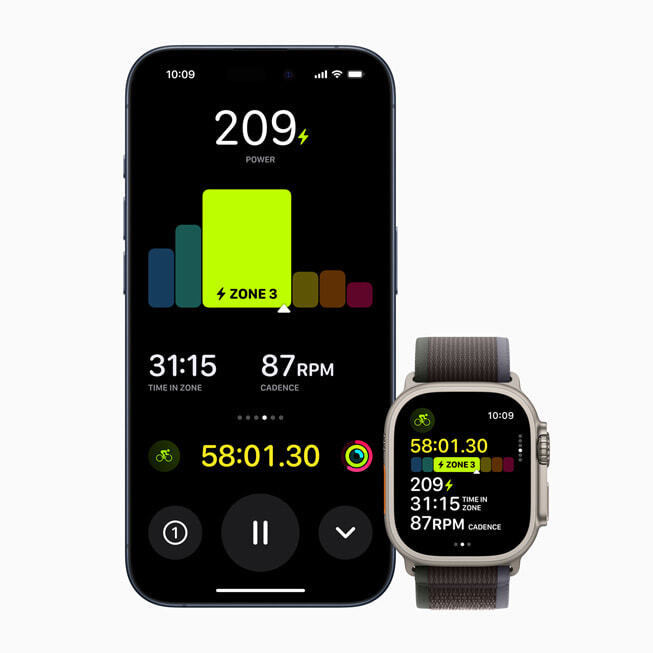 Apple Watch는 현재 영역을 파악하고 각 영역에 얼마나 머물렀는지를 추적하기 위해 개인 맞춤 파워 영역을 계산합니다. 이는 운동 능력을 향상하는 효과적이고 인기 있는 방법입니다.