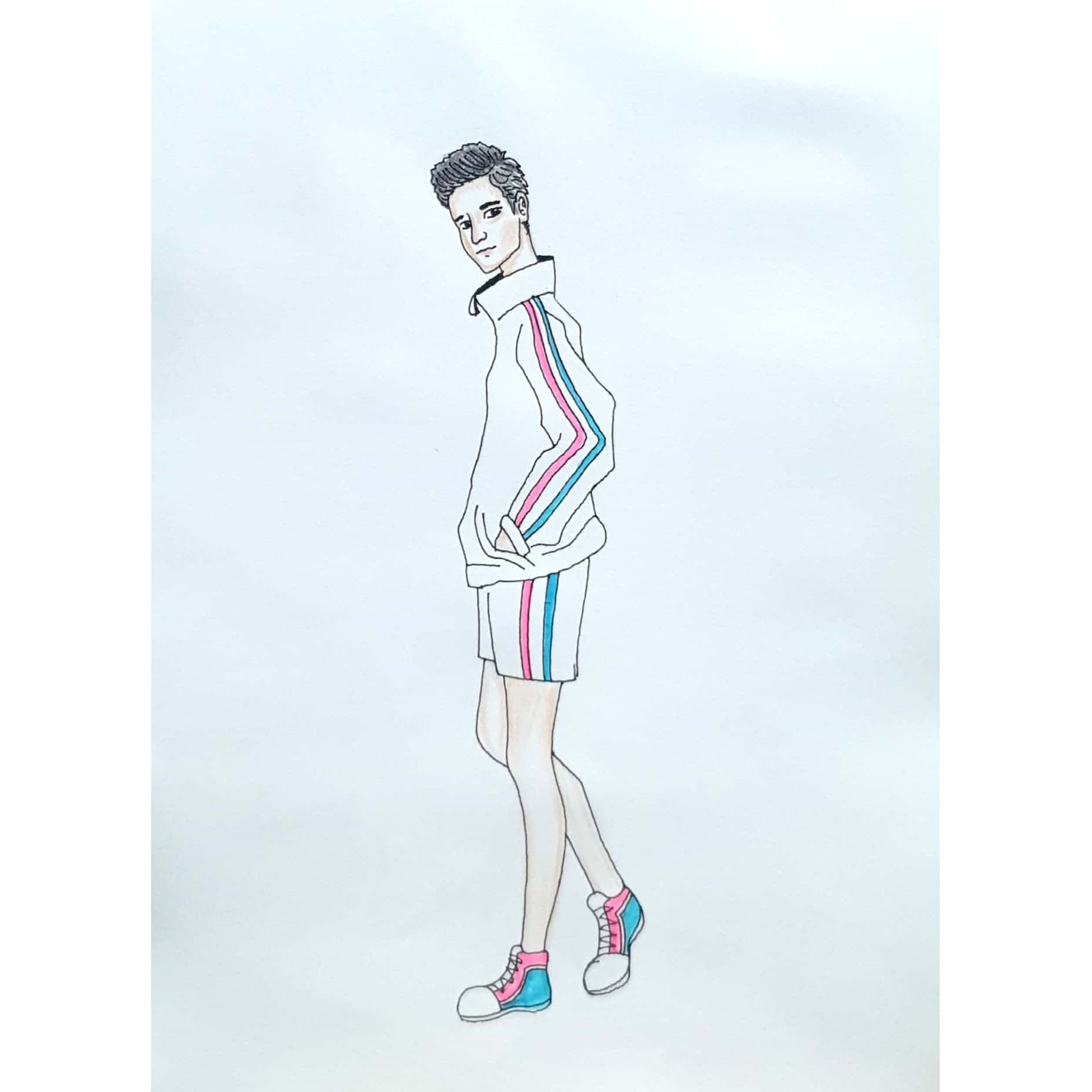  Two Colors 두가지 색깔 / 일러스트 그림 드로잉 / 인물화 그리기