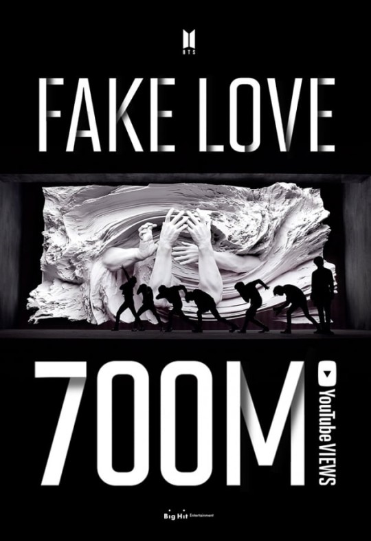  방탄소년단 'FAKE LOVE' 뮤비, 7억뷰 돌파