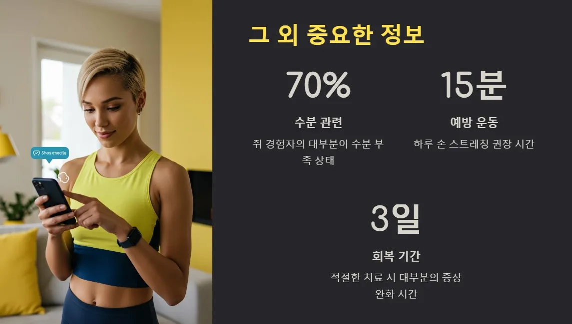 손에 쥐나는 이유와 중요한 정보
