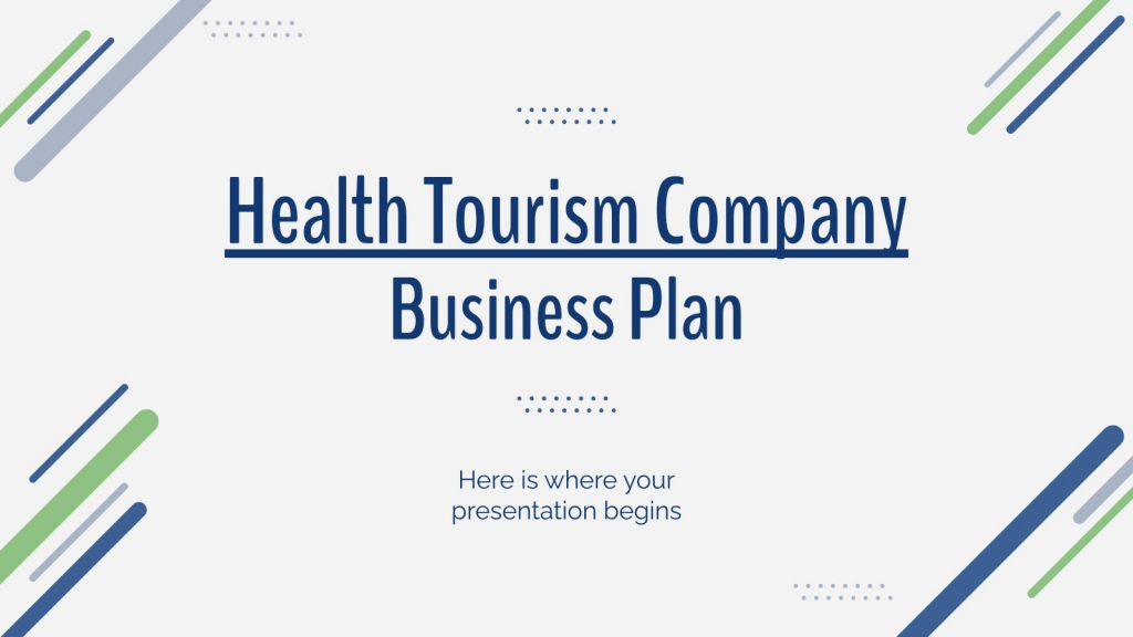 Health Tourism Company Business Plan 템플릿